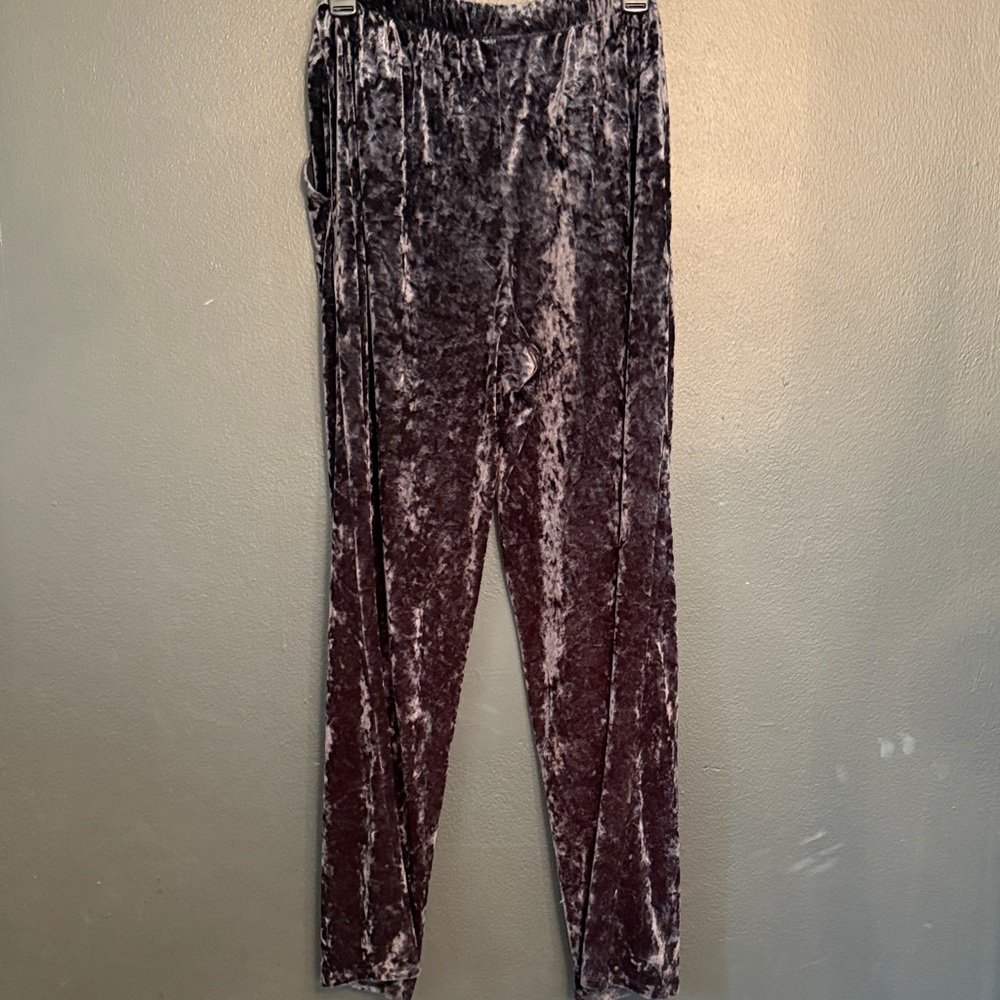 Stars Above Black Velvet Two-Piece top button up Pajama Set - Picture 8 of 9